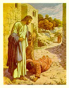 Illustration ur "Bibliska ber&auml;ttelser och samtal", utg. 1945